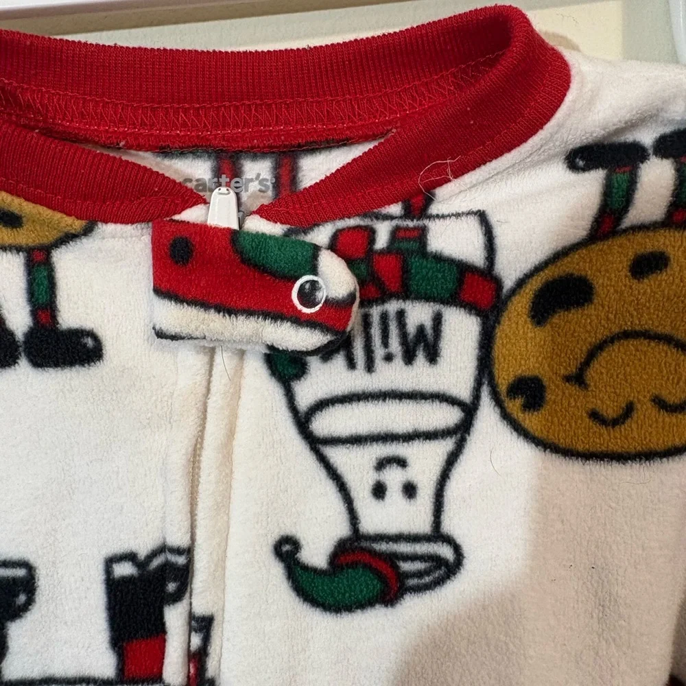 Carter's Christmas Santa Sleep and Play Unisex‎ 12 month Baby toddler full zip